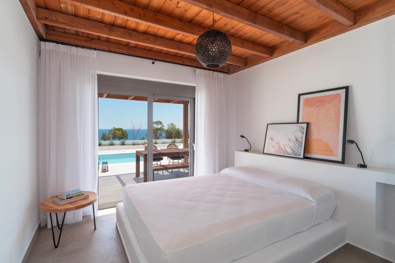 Terra D'Oro Sea View Villa With Private Pool Kiotari Exterior photo